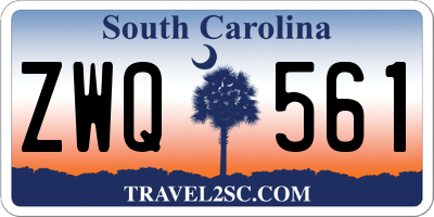 SC license plate ZWQ561