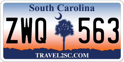 SC license plate ZWQ563