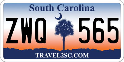 SC license plate ZWQ565