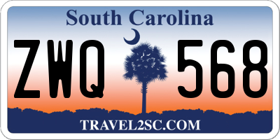SC license plate ZWQ568