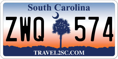 SC license plate ZWQ574