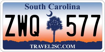 SC license plate ZWQ577