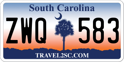 SC license plate ZWQ583