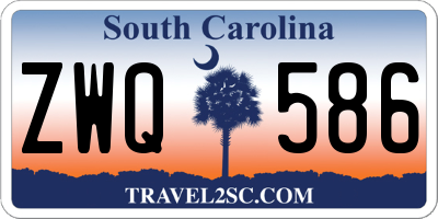 SC license plate ZWQ586
