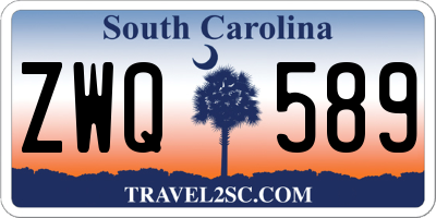 SC license plate ZWQ589