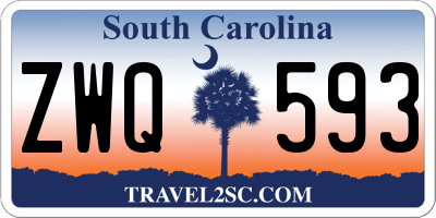 SC license plate ZWQ593