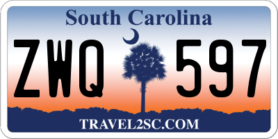 SC license plate ZWQ597