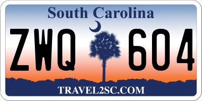 SC license plate ZWQ604