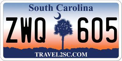 SC license plate ZWQ605