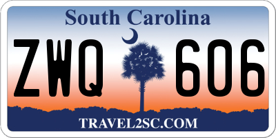 SC license plate ZWQ606