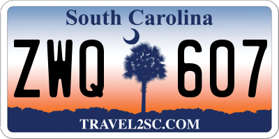 SC license plate ZWQ607