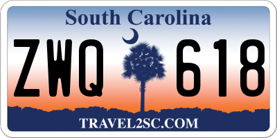 SC license plate ZWQ618
