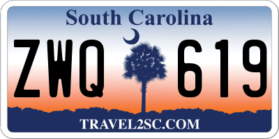 SC license plate ZWQ619