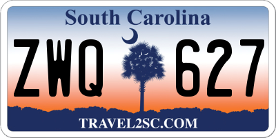 SC license plate ZWQ627