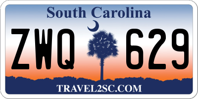 SC license plate ZWQ629