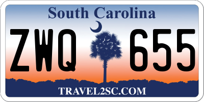 SC license plate ZWQ655