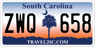 SC license plate ZWQ658