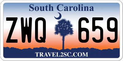 SC license plate ZWQ659