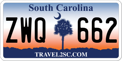 SC license plate ZWQ662