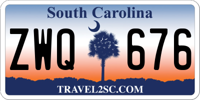 SC license plate ZWQ676