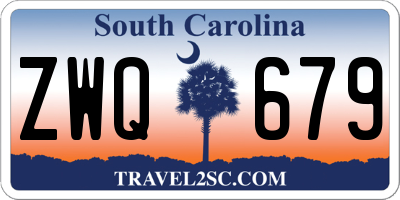 SC license plate ZWQ679