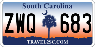 SC license plate ZWQ683