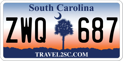 SC license plate ZWQ687