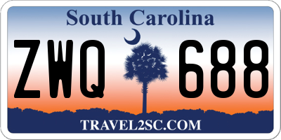 SC license plate ZWQ688