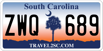 SC license plate ZWQ689