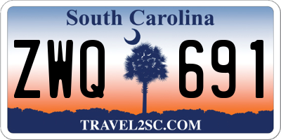 SC license plate ZWQ691