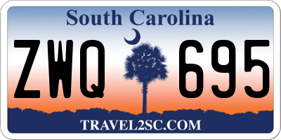 SC license plate ZWQ695