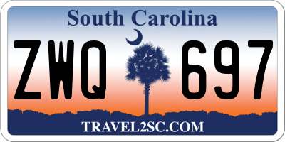 SC license plate ZWQ697