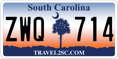 SC license plate ZWQ714