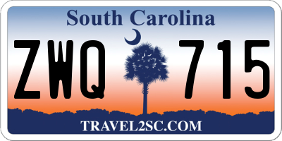 SC license plate ZWQ715