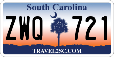 SC license plate ZWQ721