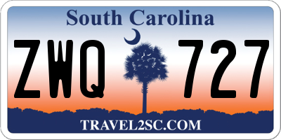 SC license plate ZWQ727