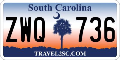 SC license plate ZWQ736