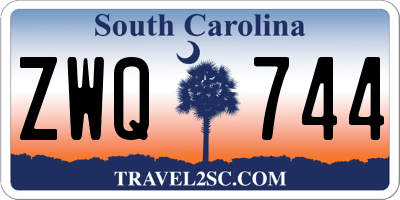 SC license plate ZWQ744