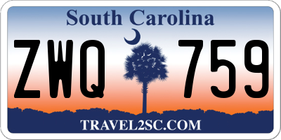 SC license plate ZWQ759