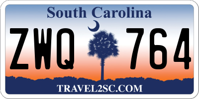 SC license plate ZWQ764