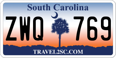 SC license plate ZWQ769