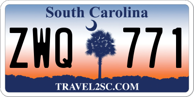 SC license plate ZWQ771