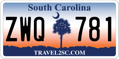 SC license plate ZWQ781