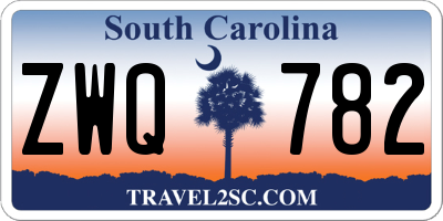 SC license plate ZWQ782