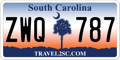 SC license plate ZWQ787