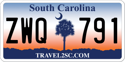 SC license plate ZWQ791