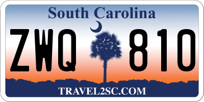 SC license plate ZWQ810