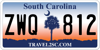 SC license plate ZWQ812