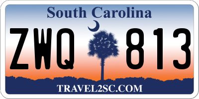 SC license plate ZWQ813