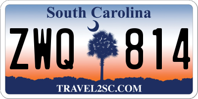 SC license plate ZWQ814